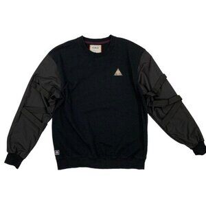 Forca Mens Sweater Medium Black Crewneck Casual Streetwear Pullover